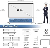 VISULAPEX 120-inch Projector Screen with Stand — image 3