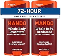 Mando Whole Body Deodorant For Men - Bourbon Leather, 2.6oz (Pack of 2) — image 1