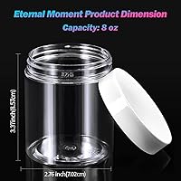 Eternal Moment 36 Pack 8oz Plastic Jars with White Lids — image 2