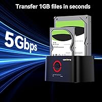 Cenmate Dual Bay Hard Drive Docking Station with Offline Clone 18TB Support — image 4