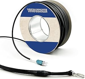 YUTIANHOME 500ft Industrial TPU OM3 Fiber Optic Cable LC to LC Duplex with Pulling Eye Kit
