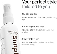Simpletics Himalayan Sea Salt Hair Spray (Vanilla Scent) 8oz — image 3