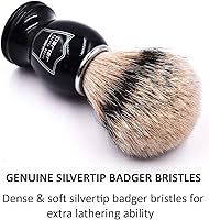 Parker Silvertip Badger Shaving Brush with Resin Handle — image 7