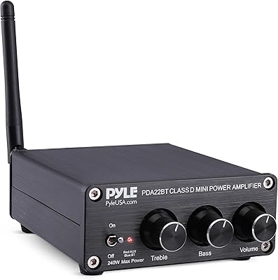 Pyle PDA22BT Compact Home Audio Amplifier with Bluetooth 5.0