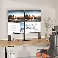 WALI GMF004 Freestanding Quad Monitor Mount for 17-27 Inch Screens — image 2