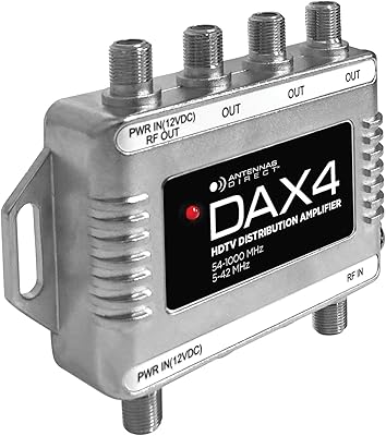 Antennas Direct DAX4 4-Output TV Antenna Distribution Amplifier