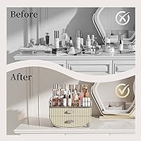 LAMU Makeup Organizer with 2 Drawers, White — image 6