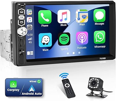 Mantian 7 Inch CarPlay Single Din Touchscreen Car Radio