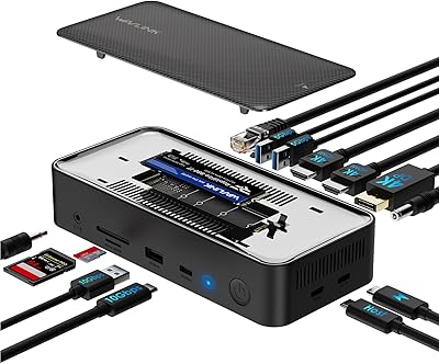 WAVLINK 13-in-1 Laptop Docking Station with M.2 SSD Enclosure