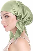 SissiLita 100% Silk Bonnet for Sleeping - Sage Green — image 1