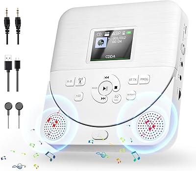 Erasiny CD535B Portable CD Player with Bluetooth