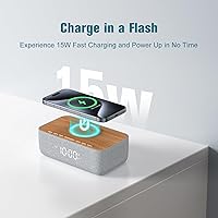 REACHER Alarm Clock Radio R9BT-RA with Wireless Charging — image 4