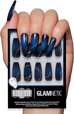 Beetlejuice x Glamnetic Ghost House Press-On Nails