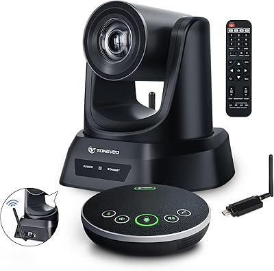 TONGVEO PTZ 3X Wireless Conference Camera System