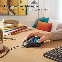 PORLEI TM551 Wired Trackball Mouse — image 2