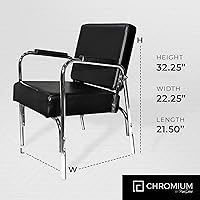 Chromium PureSana Ella Auto Reclining Salon Chair - Black — image 3