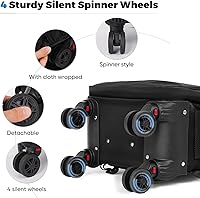 360° Rotating Water Resistant Rolling Backpack with Removable Wheels — image 4