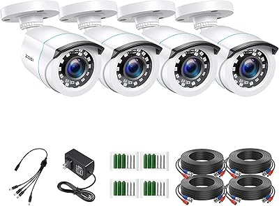 ZOSI 4 x 2MP 1080p HD-TVI Security Camera Kit