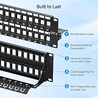 Cable Matters 48-Port Keystone Patch Panel — image 5