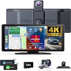 Antika A8 Wireless CarPlay Screen 10.26″ 4K with Dash Cam & Backup Camera Review
