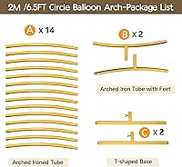 JEBUTU 6.5FT Gold Balloon Arch Stand — image 4