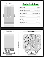 upHere CPU Air Cooler with 120mm Fan and 4 Heat Pipes — image 8