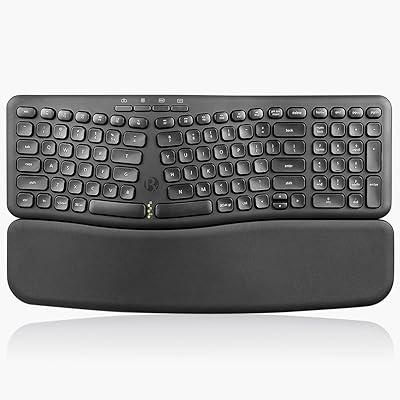 Perixx PERIBOARD-636B Wireless Ergonomic Compact USB Keyboard