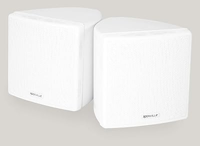 Rockville Cube White 3.5″ Home Theater Wall Speakers