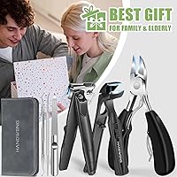 HANDWENG Toenail Clippers for Seniors Thick Nails 6-in-1 Set — image 8