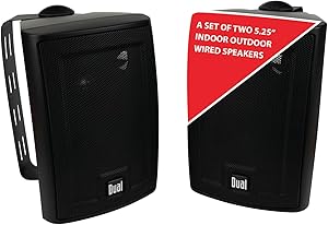 Dual Electronics LU53PB 5.25″ 3-Way Outdoor/Indoor Speakers