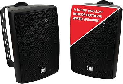Dual Electronics LU53PB 5.25″ 3-Way Outdoor/Indoor Speakers