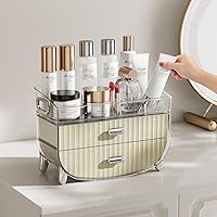 LAMU Makeup Organizer with 2 Drawers, White — image 8