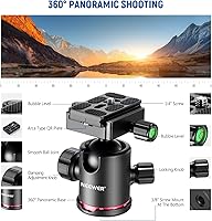 NEEWER Upgraded 80.7″ Carbon Fiber Camera Tripod Monopod N55CR — image 8