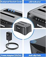 dockteck Dual Bay External Hard Drive Docking Station — image 7