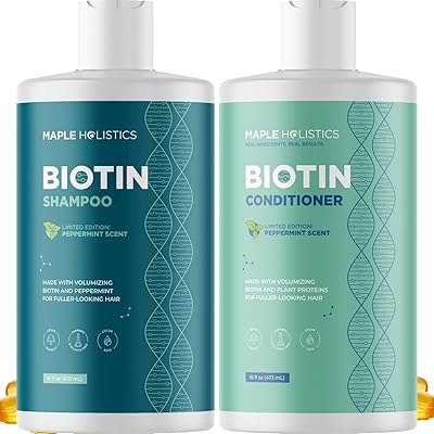 Maple Holistics Volumizing Biotin Shampoo and Conditioner Set 16oz