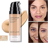 SACE LADY Face Makeup Set, Flawless Matte Foundation & Oil Control Pressed Powder — image 3