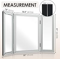 Houseables 3-Way Trifold Mirror, 31″L x 21″W — image 2