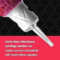 Vertix Nano Membrane Tattoo Cartridge Needles - 5 Magnum 0.25mm Curved Taper (20 Count) — image 3