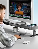 Meatanty Dual Monitor Stand with Adjustable Heights and USB Hub — image 6