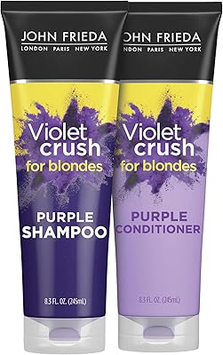 John Frieda Violet Crush Purple Shampoo and Conditioner Set, 8.3oz