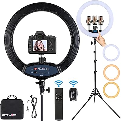EOTO LIGHT 19-inch LED Ring Light with Tripod