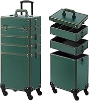 Somduy Rolling Makeup Train Case, Green — image 9