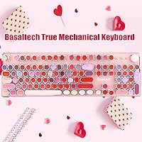 Basaltech Pink Mechanical Keyboard with Blue Switches — image 2