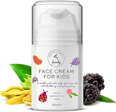 The Natural and Organic Family Gentle Face Cream Moisturizer for Kids – 50ml