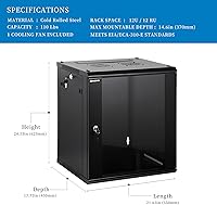 RackPath 12U Wall Mount Network Rack Cabinet — image 2