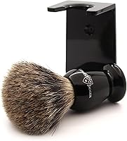 Edwin Jagger Best Badger Hair Shaving Brush with Stand - Imitation Ebony — image 4