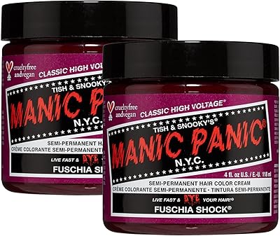 MANIC PANIC Classic Fuschia Shock Semi Permanent Hair Color - 4oz