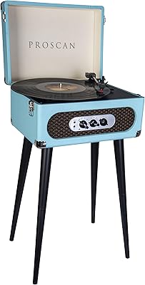 SYLVANIA SRC894-BLUE Bluetooth Retro Turntable
