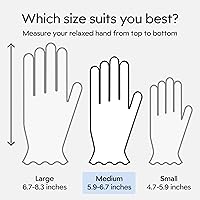 Clearbody Organics 100% Organic Cotton Gloves - 5 Pairs, Medium, White — image 9