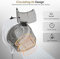 BarberPub 1300W Hooded Hair Bonnet Dryer with Stand — image 4